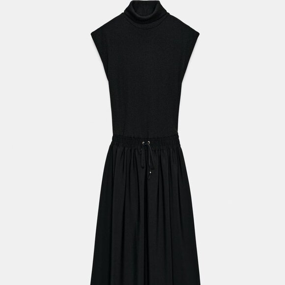 Zara Maxi Dress with Cowl Neck, Size Large, NWT - Picture 2 of 5